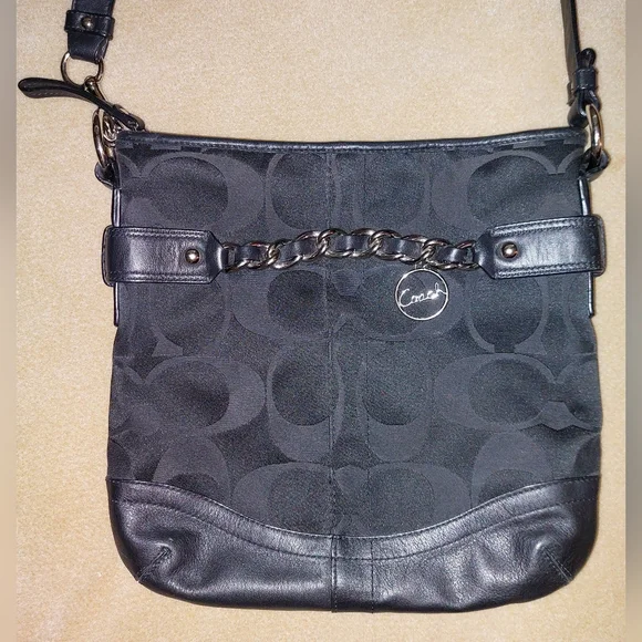 COACH Crossbody Signature C Shoulder Bag Black - Picture 3 of 8